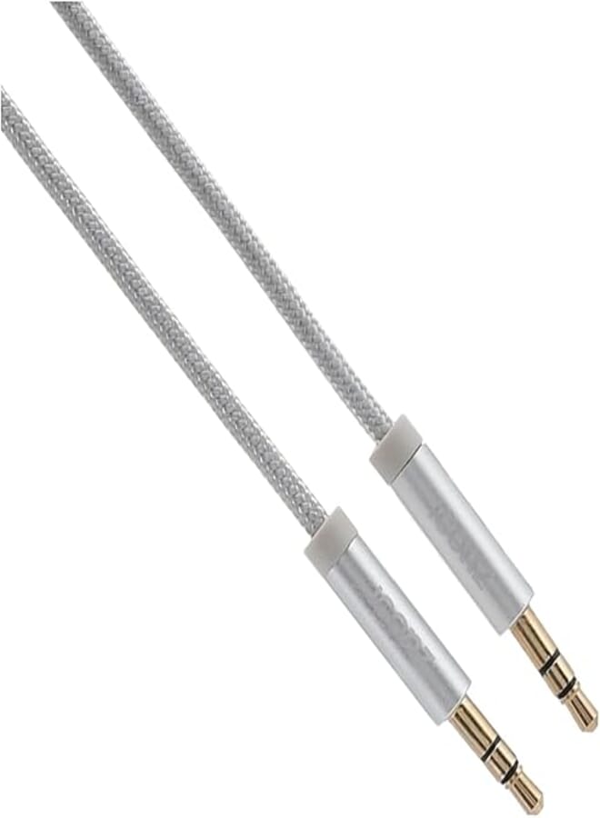Iconz Braided Aux Cable - Silver